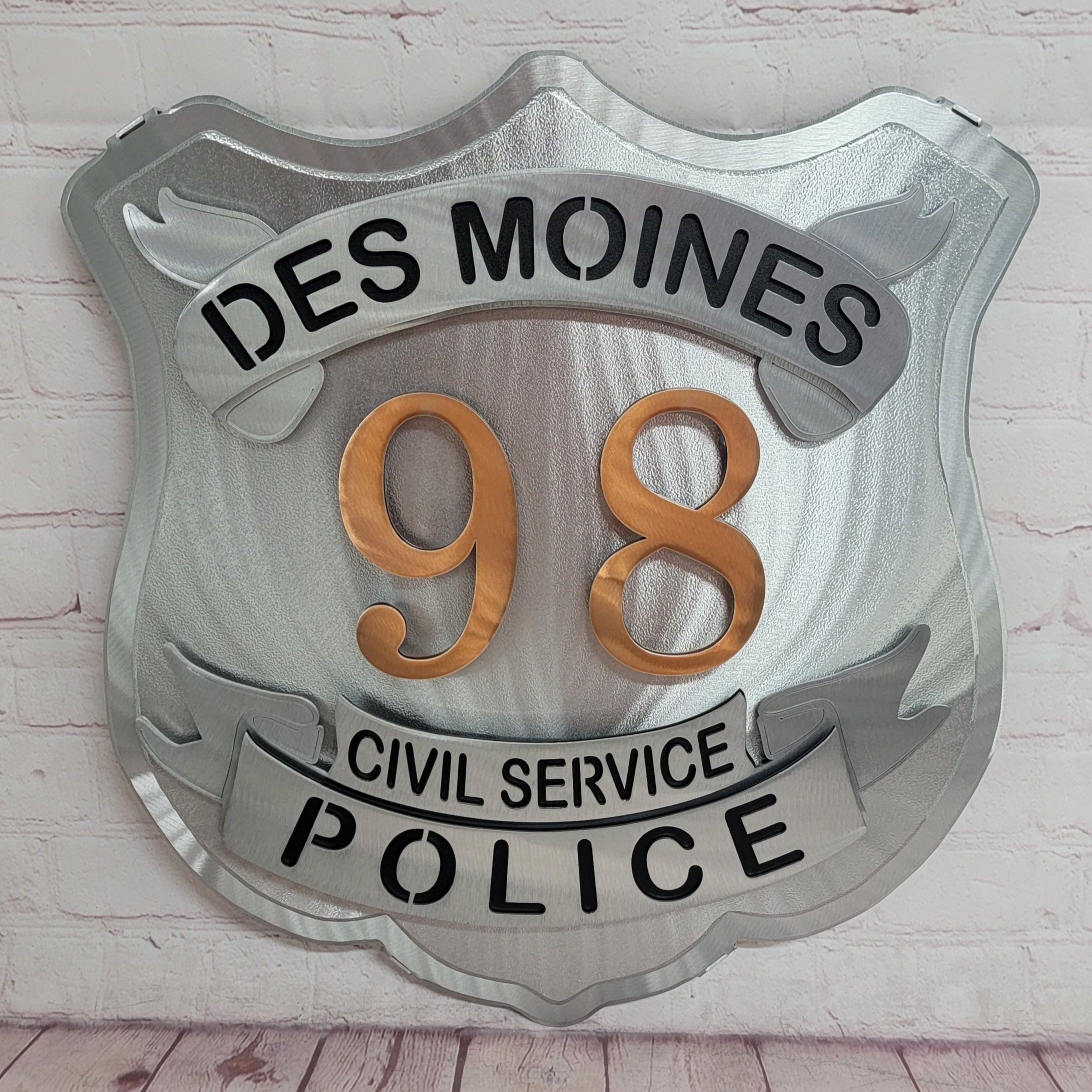 Des Moines Police Badge – Premier Metal Art