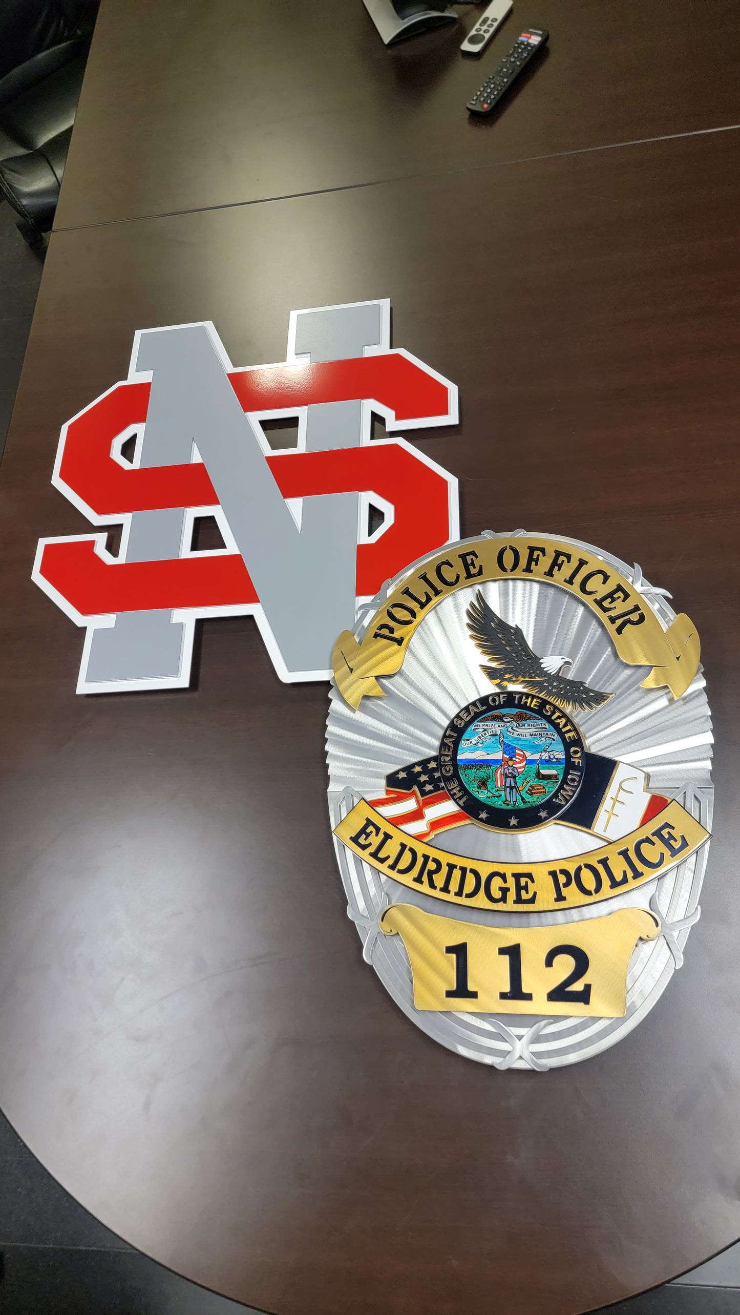 Eldridge Police Badge with NS Logo