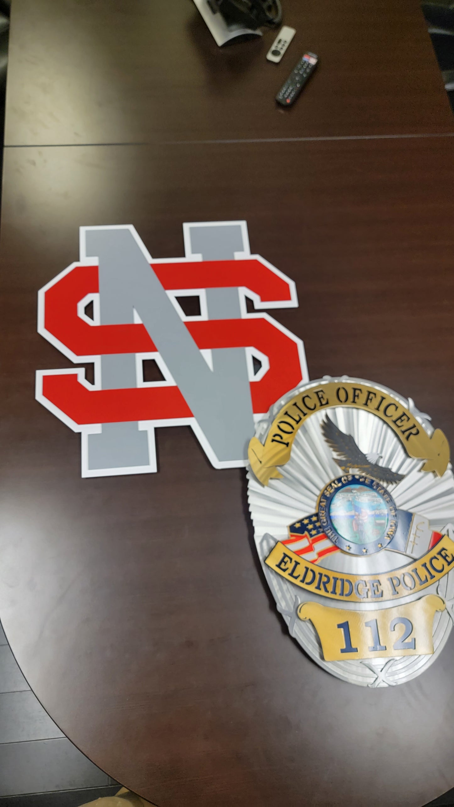 Eldridge Police Badge with NS Logo