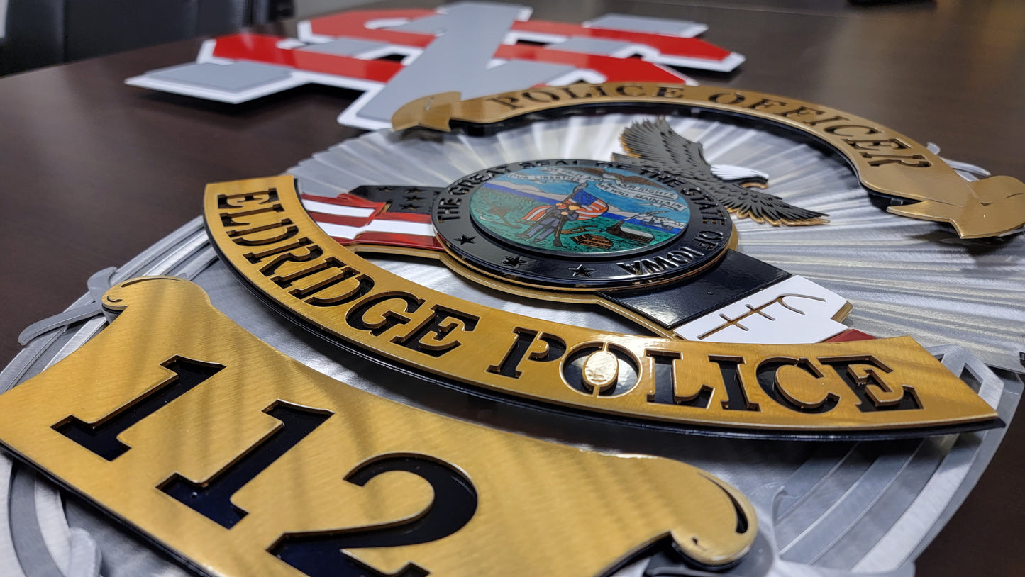 Eldridge Police Badge with NS Logo