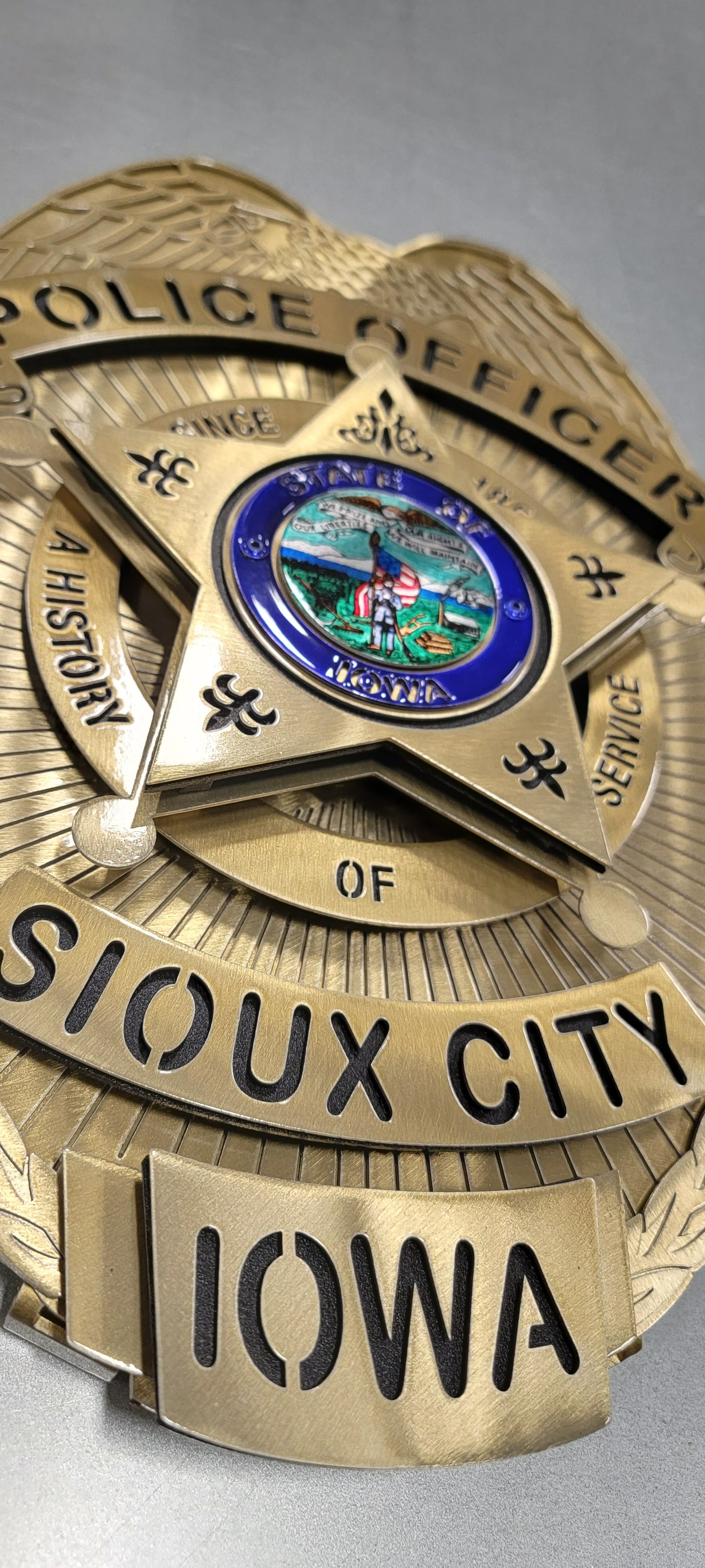 Sioux CIty Iowa Police Badge