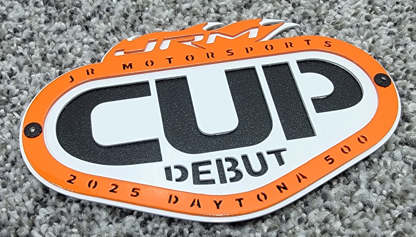 Jr Motorsports 2025 Cup Debut Logo - Magnet and Diecast Display