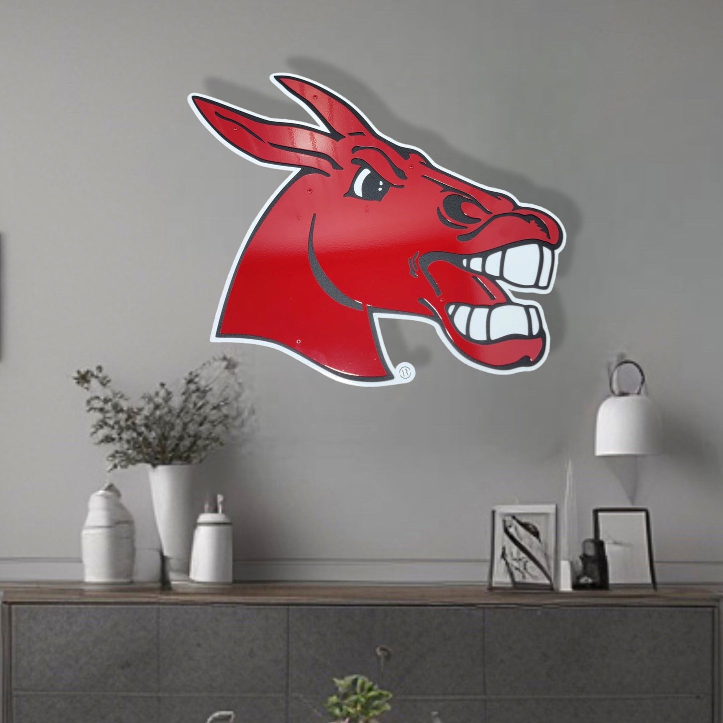 Central Missouri Mules Head Logo Dorm Room Size