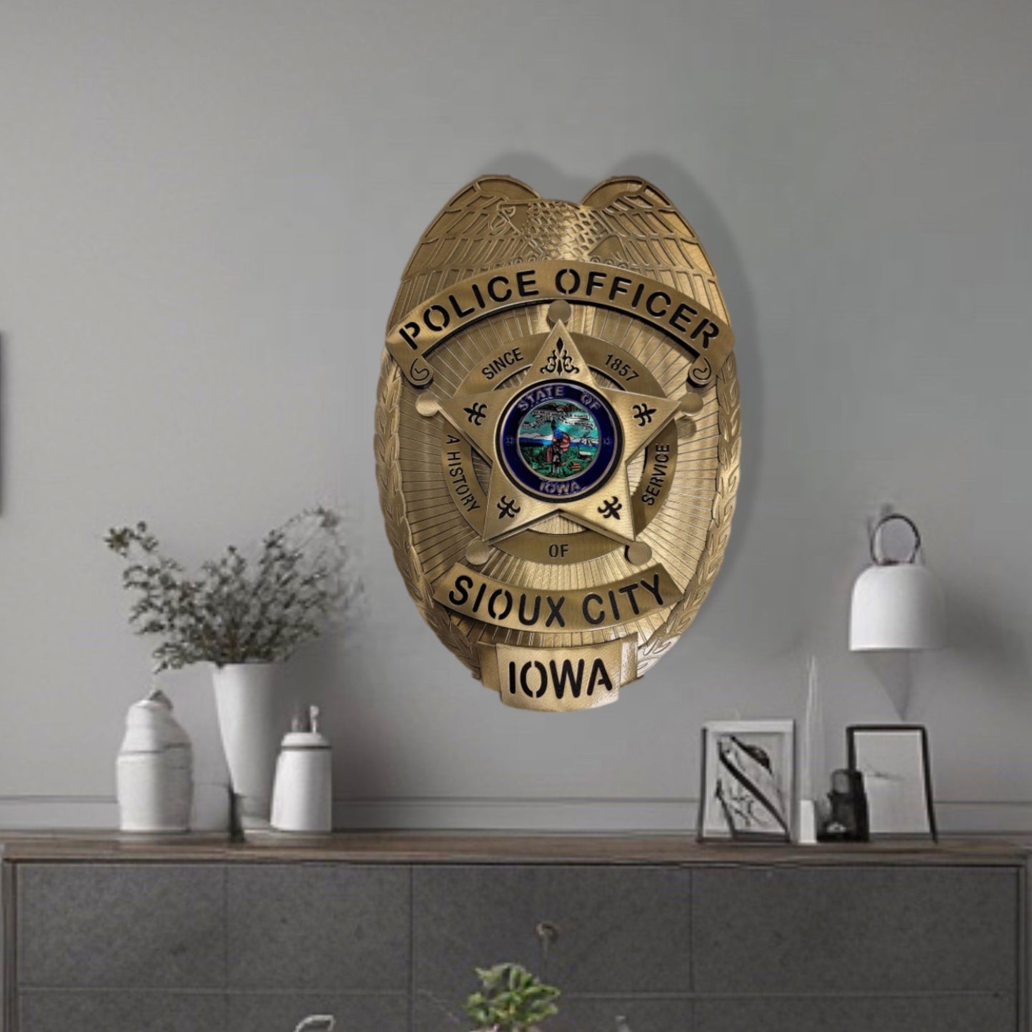 Sioux CIty Iowa Police Badge