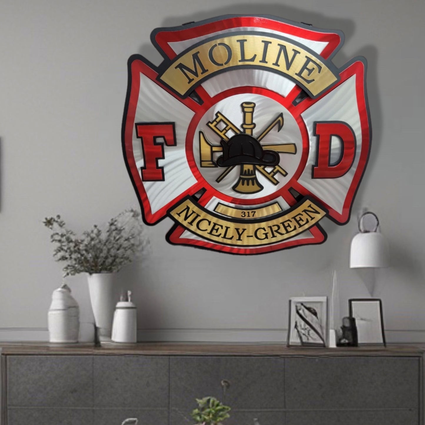 Moline Fire Department Maltese Shield