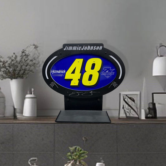 Jimmie Johnson #48 Compressed Oval Diecast Display Shelf