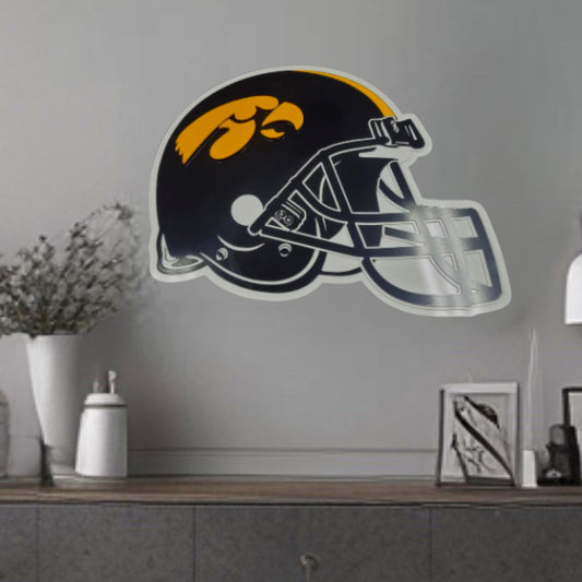 Metal Art Iowa Hawkeyes Football Helmet Display