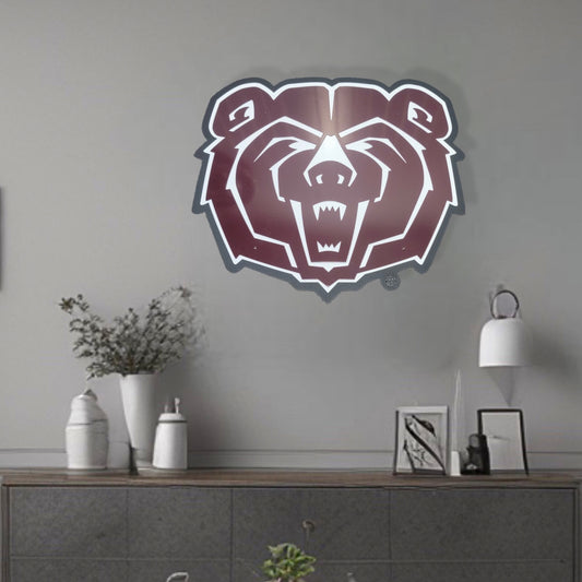 Missouri State Bears Head Logo Wall Display Metal Art