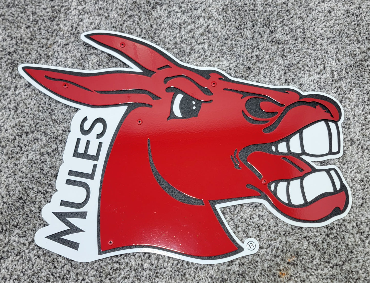 Central Missouri Mules Logo with "Mules" Dorm Room Size