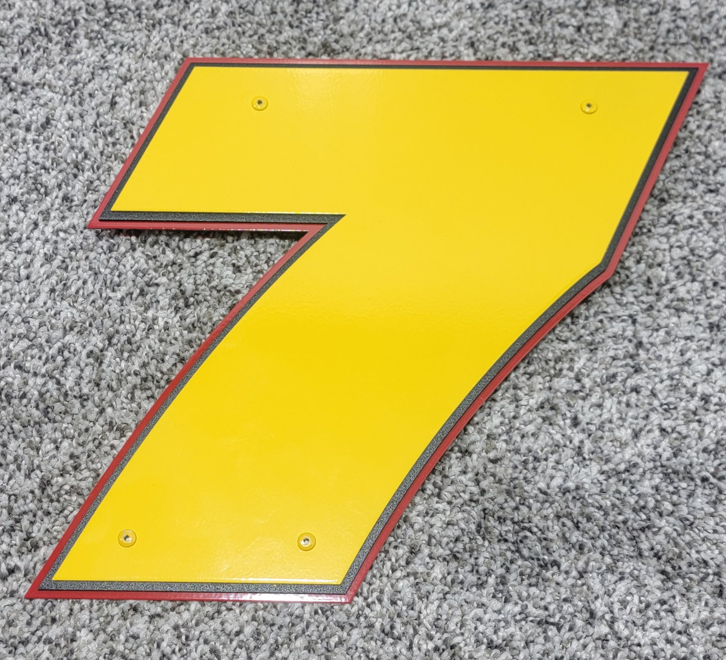 Justin Allgaier #7 Plain Sheet Metal Number