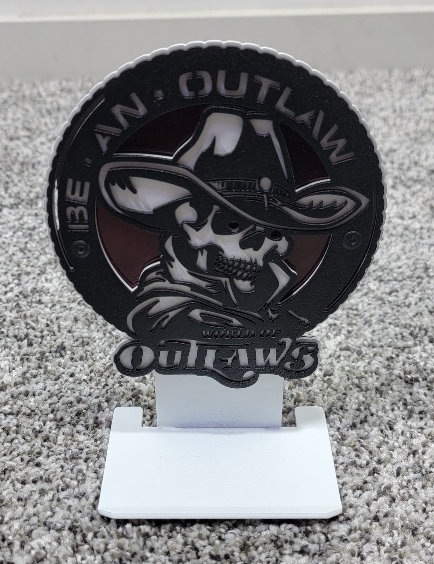 World Of Outlaws Be An Outlaw Logo 1/64 Diecast Display