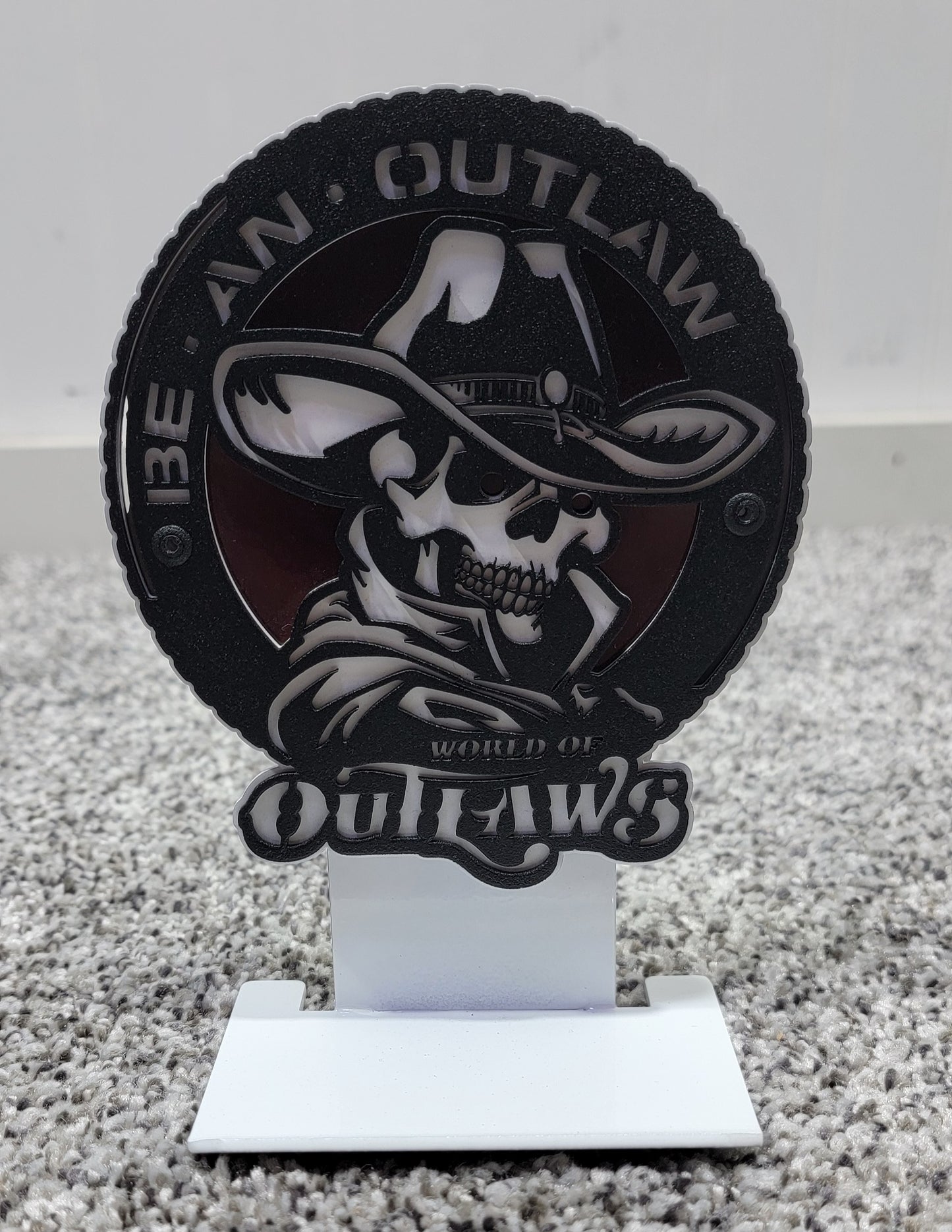 World Of Outlaws Be An Outlaw Logo 1/64 Diecast Display